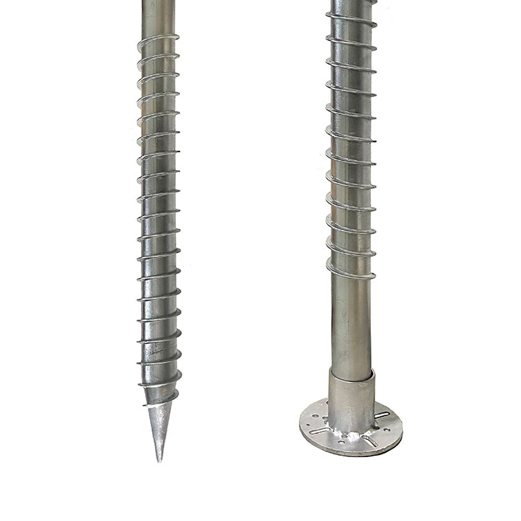 Adjustable Ground Anchors Foundation Pile Galvanized Solar Ground Screw