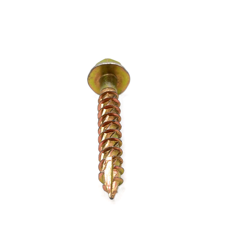 Carbon Steel grade 6.8/8.8/10.9 Yellow Zinc Plated Hex Flange Head Wood Screws