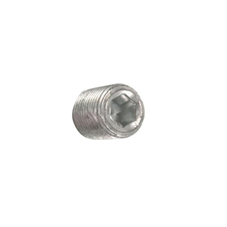 Galvanized Class 8.8 Hexagon socket recessed end set screw with knurled DIN914