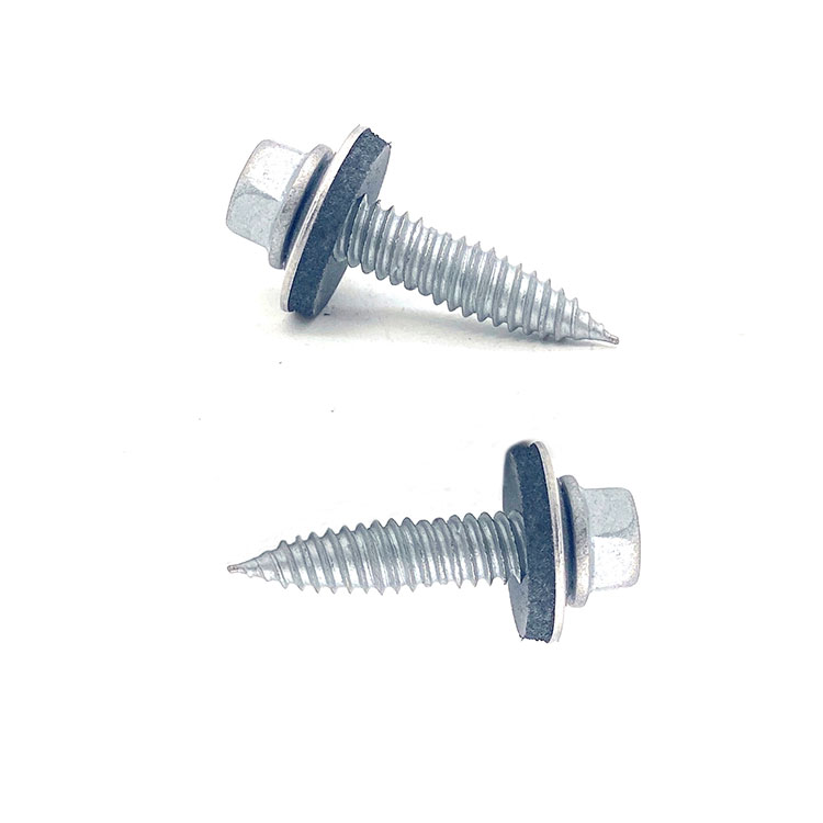 Hex Flange Head SS316 SS410 Self Tapping Bi-metal Screw For Solar Photovoltaic System