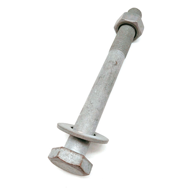 M16 M20 Carbon Steel Hot Dip Galvanized Hex Power Bolt And Nut with Plain Washer