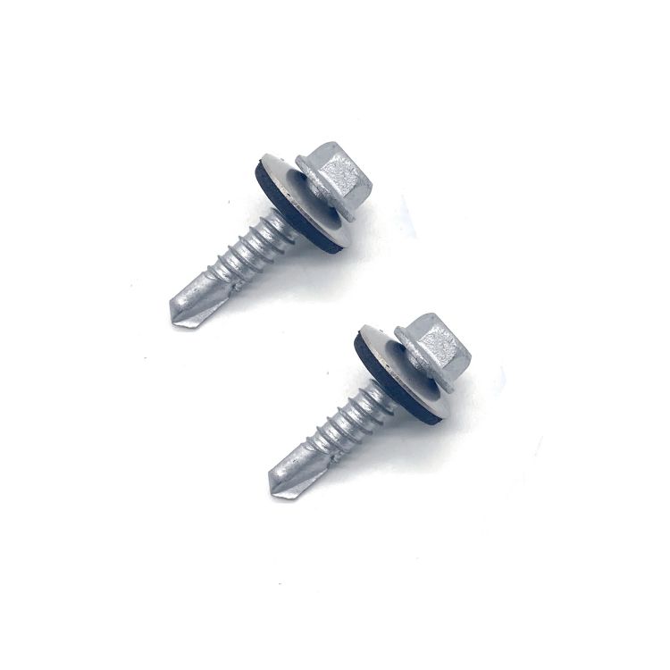 Stainless Steel 304+410 Hexagon Flange Drilling Bi-Metallic Screw With EPDM Washer