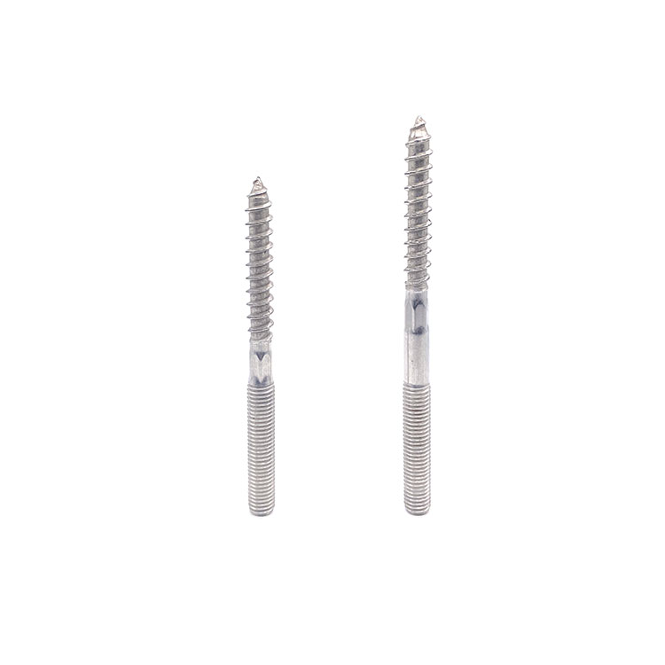 Stainless Steel Customized Double Thread Hanger Bolt Threaded Studs Wood Screw