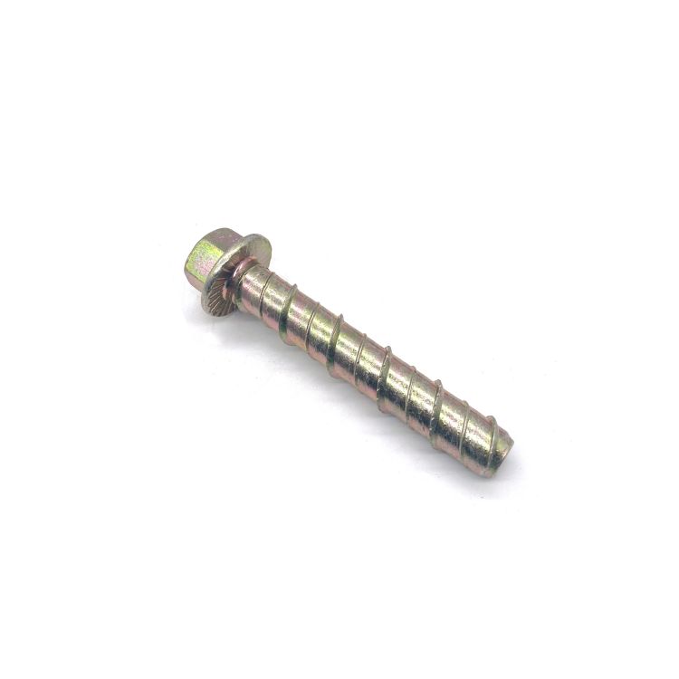 Yellow Zinc Plated Galvanised Carbon Steel 4.8 5.8 Hex Flange Head Concrete Screw Bolt